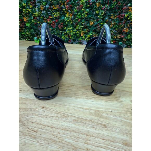 SAS San Antonio Shoes Easier Slip On Loafers Wedge‎ Heel Leather Black Womens 8 - Picture 6 of 11
